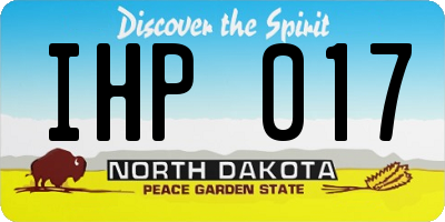 ND license plate IHP017