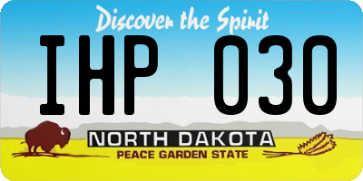 ND license plate IHP030