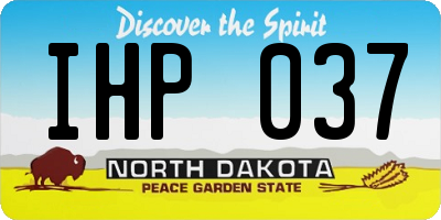ND license plate IHP037