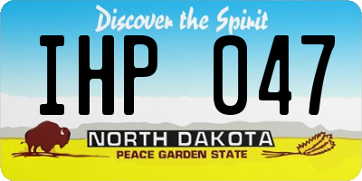 ND license plate IHP047