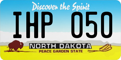ND license plate IHP050