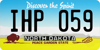 ND license plate IHP059