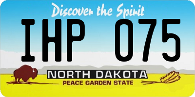 ND license plate IHP075