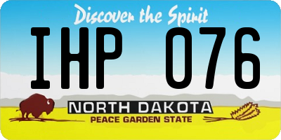 ND license plate IHP076