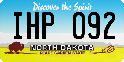 ND license plate IHP092
