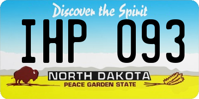 ND license plate IHP093