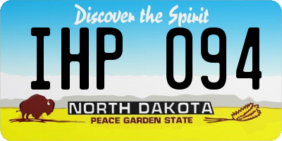 ND license plate IHP094