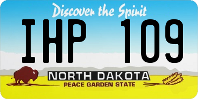 ND license plate IHP109