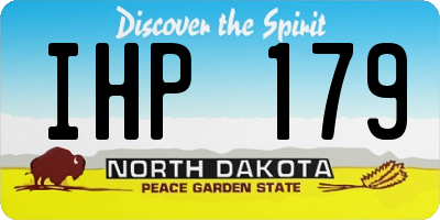 ND license plate IHP179