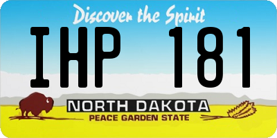 ND license plate IHP181