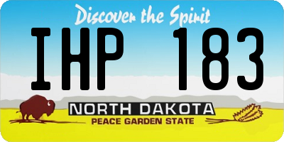 ND license plate IHP183