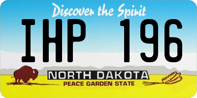 ND license plate IHP196