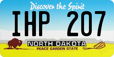 ND license plate IHP207