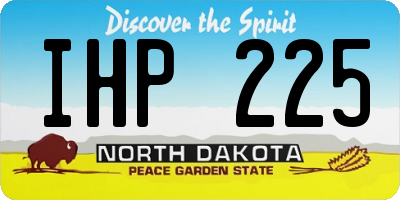 ND license plate IHP225
