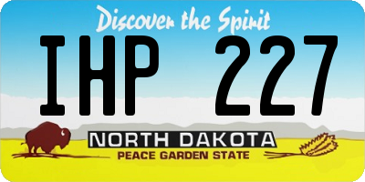ND license plate IHP227