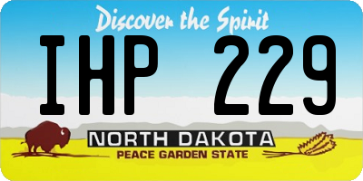 ND license plate IHP229
