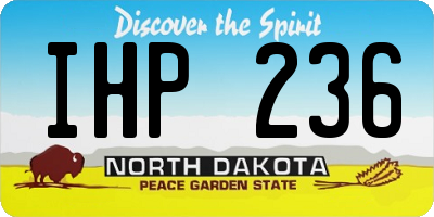 ND license plate IHP236