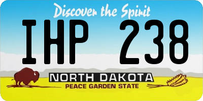 ND license plate IHP238