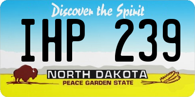 ND license plate IHP239