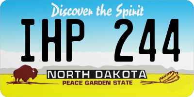 ND license plate IHP244