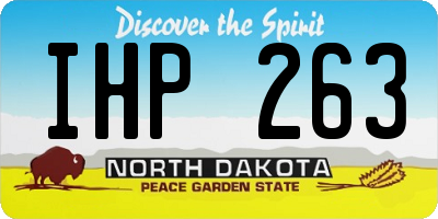 ND license plate IHP263