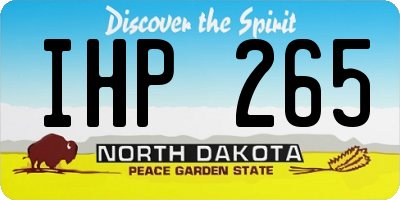 ND license plate IHP265