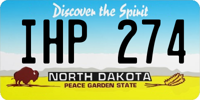 ND license plate IHP274