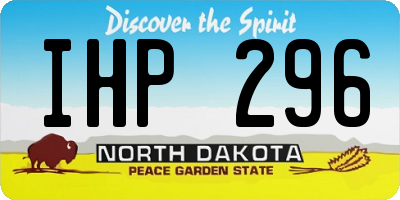 ND license plate IHP296