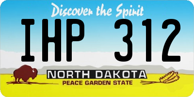 ND license plate IHP312
