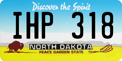 ND license plate IHP318