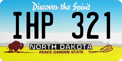 ND license plate IHP321