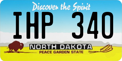 ND license plate IHP340