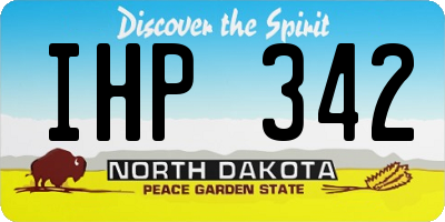 ND license plate IHP342