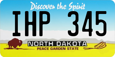 ND license plate IHP345