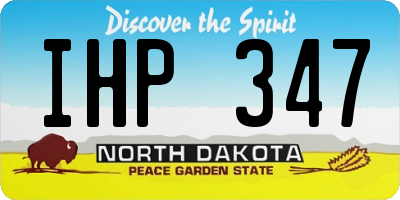 ND license plate IHP347