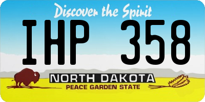 ND license plate IHP358