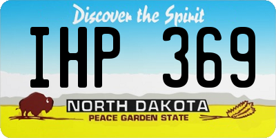 ND license plate IHP369