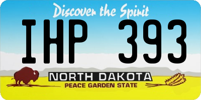 ND license plate IHP393