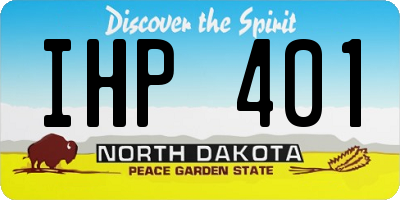 ND license plate IHP401