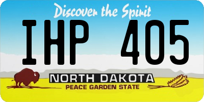 ND license plate IHP405