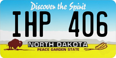 ND license plate IHP406