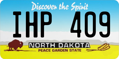 ND license plate IHP409
