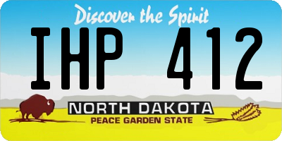 ND license plate IHP412
