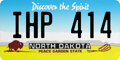ND license plate IHP414