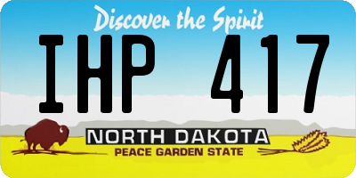 ND license plate IHP417