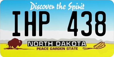 ND license plate IHP438