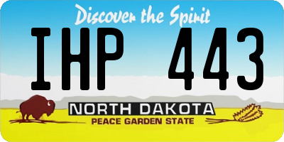ND license plate IHP443