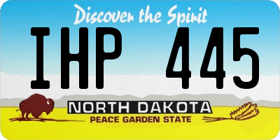 ND license plate IHP445