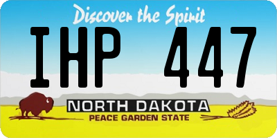 ND license plate IHP447