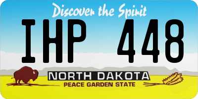 ND license plate IHP448